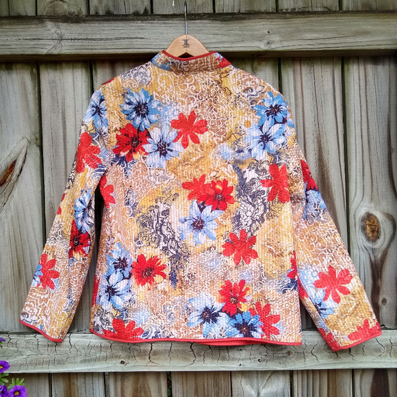 Alfred Dunner Quilted Floral Lightweight Jacket - Picture 6 of 6
